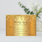 RSVP Drips Gouden Bruiloft Jubileum Lux (Staand voorkant)