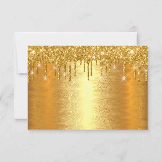 RSVP Drips Gouden Vonk Bruiloft Jubileum Lux (Achterkant)