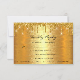 RSVP Druppels Gouden Bruiloft Jubileum Lux Kaartje