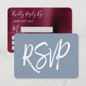 RSVP - Dusty Blue en Cranberry Bourgondië (Voorkant / Achterkant)