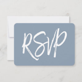 RSVP - Dusty Blue en Cranberry Bourgondië Kaartje