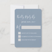 RSVP - Dusty Blue Wedding Response Card (Voorkant)
