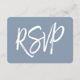 RSVP - Dusty Blue Wedding Response Card Kaartje
