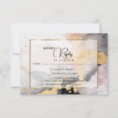 RSVP Ebony Roos en Goud Abstract Marmer (Voorkant)