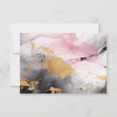 RSVP Ebony Roos en Goud Abstract Marmer (Achterkant)