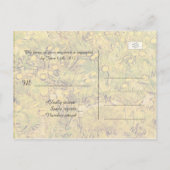 RSVP, een gebied van gele bloemen Uitnodiging Briefkaart (Achterkant)