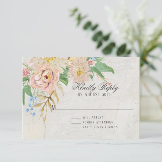 RSVP Eenvoudig Eucalyptusblad Bloemen Roos Marmere (Staand voorkant)