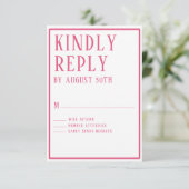 RSVP Eenvoudige Moderne Vetgedrukte Kleur Hexagon  (Staand voorkant)