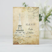 RSVP EIFFEL TOWER/VANILLA SWIRLS KAARTJE (Staand voorkant)