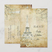 RSVP EIFFEL TOWER/VANILLA SWIRLS KAARTJE (Voorkant / Achterkant)