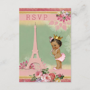 RSVP Eiffeltoren Etnische Prinses Baby shower