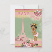 RSVP Eiffeltoren Etnische Prinses Baby shower (Voorkant)
