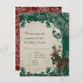 RSVP Elegance Kerstmis Toile Damask (Voorkant / Achterkant)