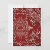 RSVP Elegance Kerstmis Toile Damask Kaartje (Achterkant)