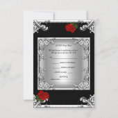 RSVP Elegant 50ste Verjaardagsfeest Red Rose Silve (Achterkant)