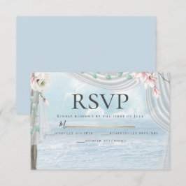 RSVP | Elegant Beach Driftwood Floral Arbor Kaart