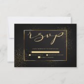 RSVP | Elegant Black en Gold Glitter (Voorkant)