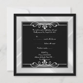 RSVP Elegant Black Silver White Art Deco Kaart (Achterkant)