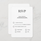 rsvp elegant bruiloft uitnodigbundel eenvoudig bedankkaart (Voorkant / Achterkant)