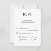 rsvp elegant bruiloft uitnodigbundel eenvoudig bedankkaart (Voorkant)