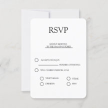 rsvp elegant bruiloft uitnodigbundel eenvoudig