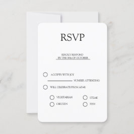 rsvp elegant bruiloft uitnodigbundel eenvoudig bedankkaart