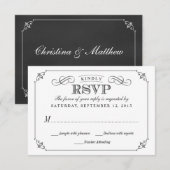 RSVP Elegant Chalkboard Stlye Wedding Kaartje (Voorkant / Achterkant)