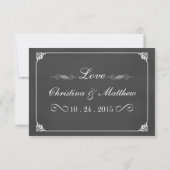 RSVP Elegant Chalkboard Weddings Kaartje (Achterkant)