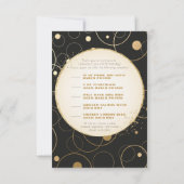 RSVP Elegant Dinner Choice Gold Sparkle Black Notitiekaartje (Achterkant)