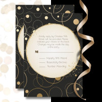 RSVP Elegant Dinner Choice Gold Sparkle Black