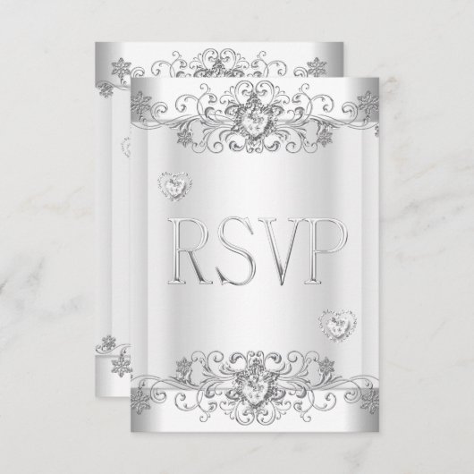 RSVP Elegant Event Silver White (Voorkant / Achterkant)