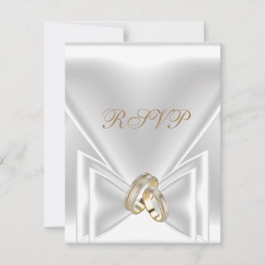 RSVP Elegant Feest Goud Zilver Wit Kaart (Voorkant)