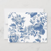 RSVP Elegant Frans Bloementoilet Blauw Bruiloft (Achterkant)