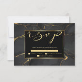RSVP | Elegant gemarmerd goud en zwart (Voorkant)