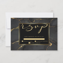 RSVP | Elegant gemarmerd goud en zwart