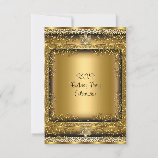 RSVP Elegant Gold Black Cream Verjaardagsfeest Juw (Voorkant)
