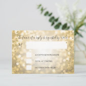 RSVP Elegant Gold Champagne Navy Blue Wedding (Staand voorkant)
