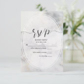 RSVP Elegant Grijs en Bord Goud Zachte Wolken (Staand voorkant)