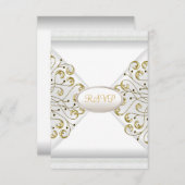 RSVP Elegant Huwelijksjubileum Witte Goud (Voorkant / Achterkant)