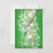 RSVP Elegant Lime Green Gold Diamond Jewel Party (Voorkant)