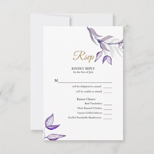 RSVP Elegant Paarse gebladerte (Voorkant)