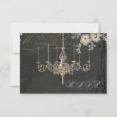 RSVP Elegant Paris Chalkboard Typografie (Achterkant)