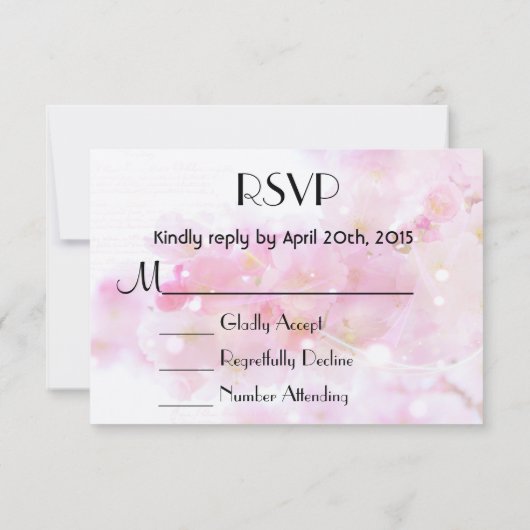 RSVP Elegant Pastel Pink Cherry Blossom (Achterkant)