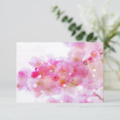 RSVP Elegant Pastel Pink Cherry Blossom Kaartje (Staand voorkant)