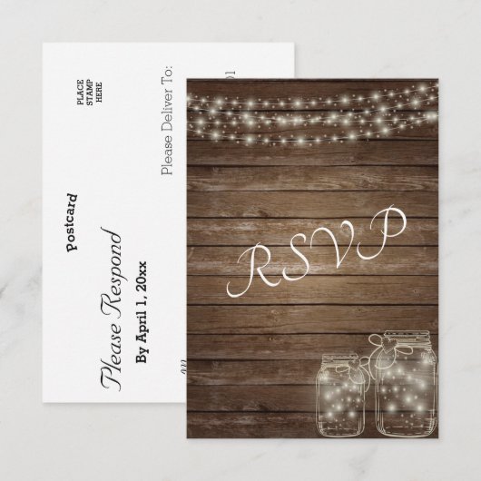 RSVP Elegant Rustic Mason Jar Lights (Voorkant / Achterkant)