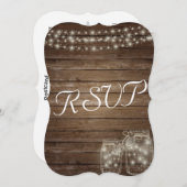 RSVP Elegant Rustic Mason Jar Lights Kaart (Voorkant / Achterkant)