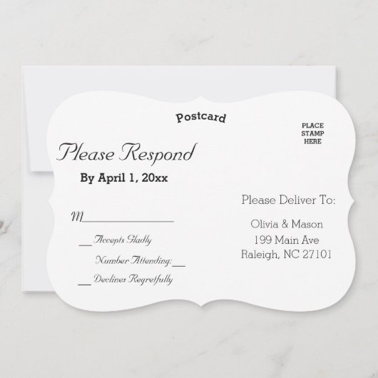 RSVP Elegant Rustic Mason Jar Lights Kaart (Achterkant)