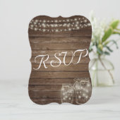 RSVP Elegant Rustic Mason Jar Lights Kaart (Staand voorkant)