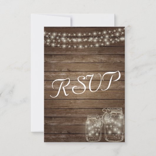 RSVP Elegant Rustic Mason Jar Lights Kaartje (Voorkant)