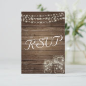 RSVP Elegant Rustic Mason Jar Lights Kaartje (Staand voorkant)